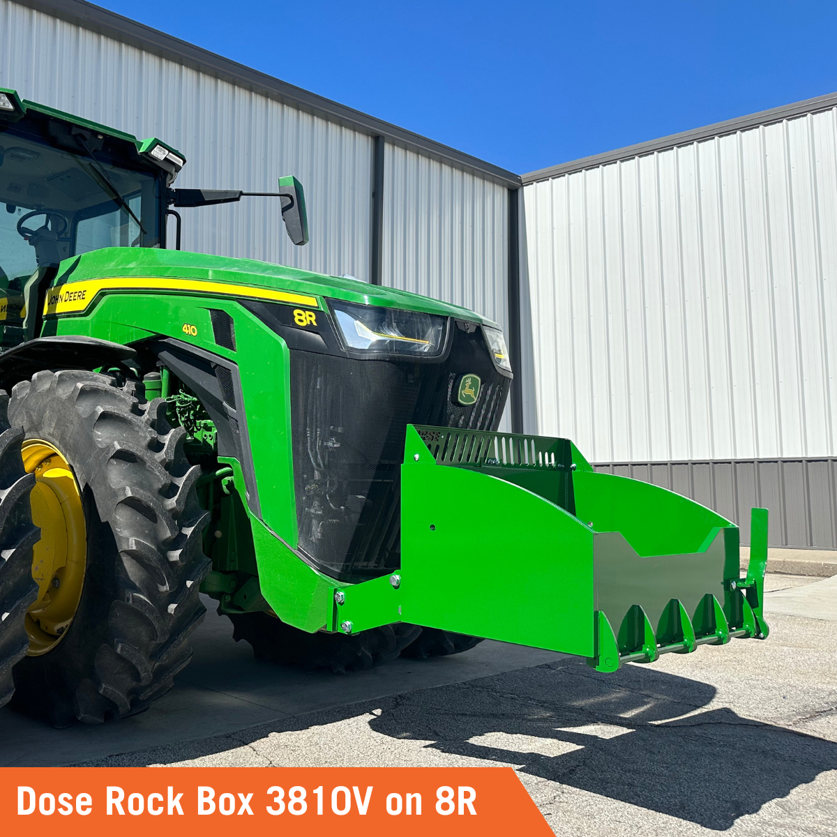 Dose Manufacturing Rock Box on 8R John Deere
